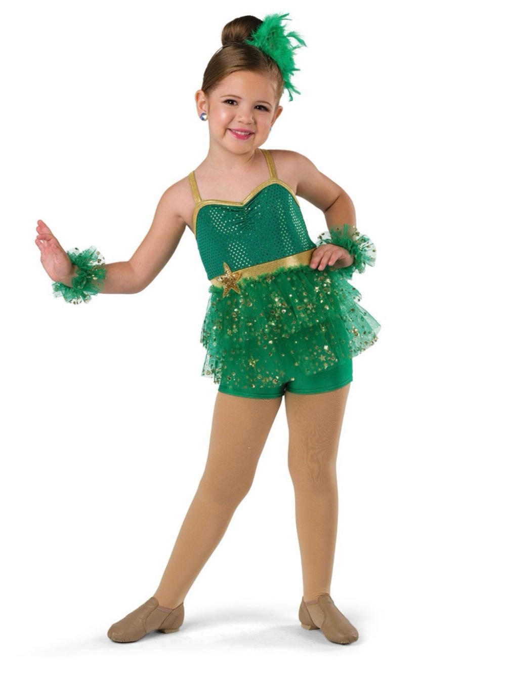 A Wish Come True Shake Up Christmas holiday dance costume tap jazz green gold
